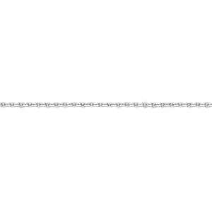 0.95mm 14k White Gold Diamond Cut Cable Chain Necklace