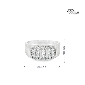 10K White Gold 1.00 CTW Diamond Men's Band