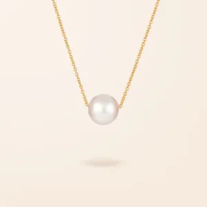 14K Gold Single Pearl Necklace