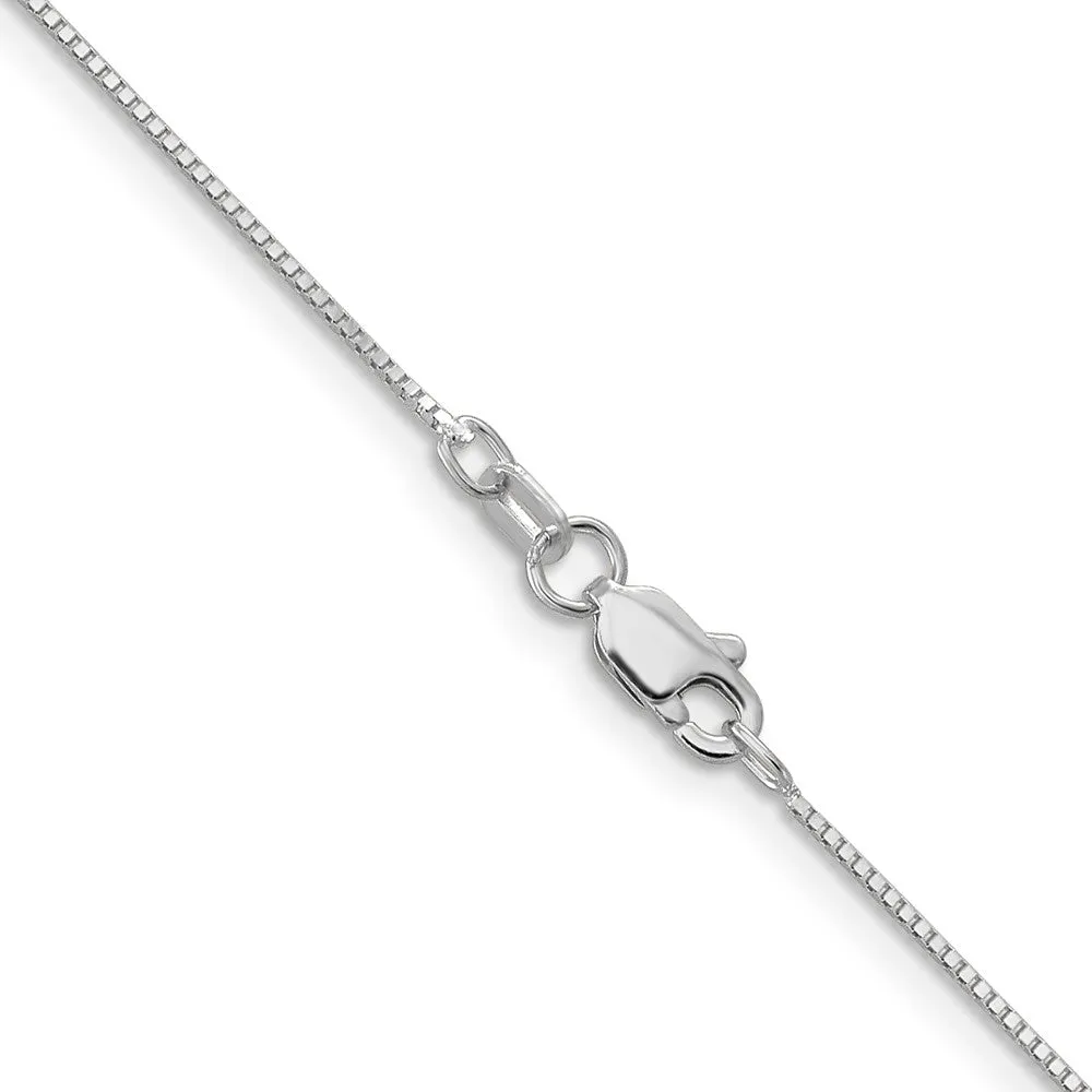 14KT White Gold 26-inch 0.7MM Box Pendant Chain