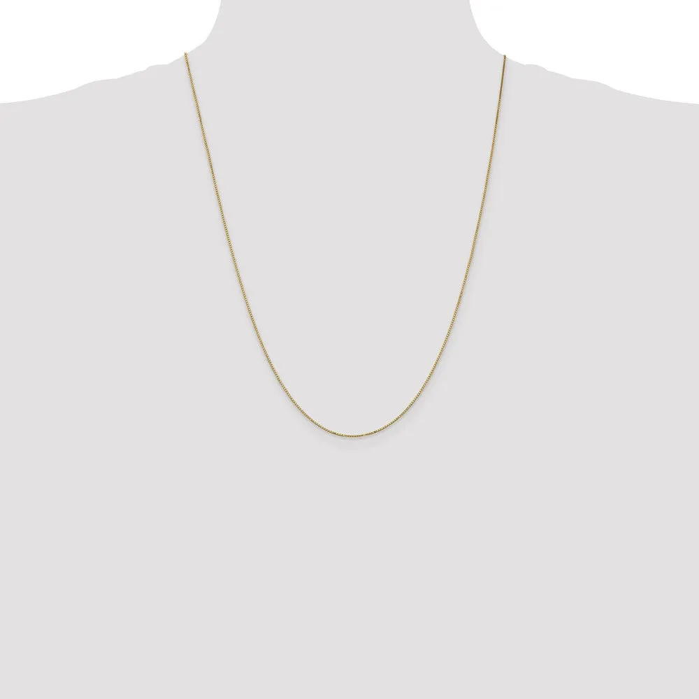 14KT Yellow Gold 24-inch 0.9MM Box Pendant Chain