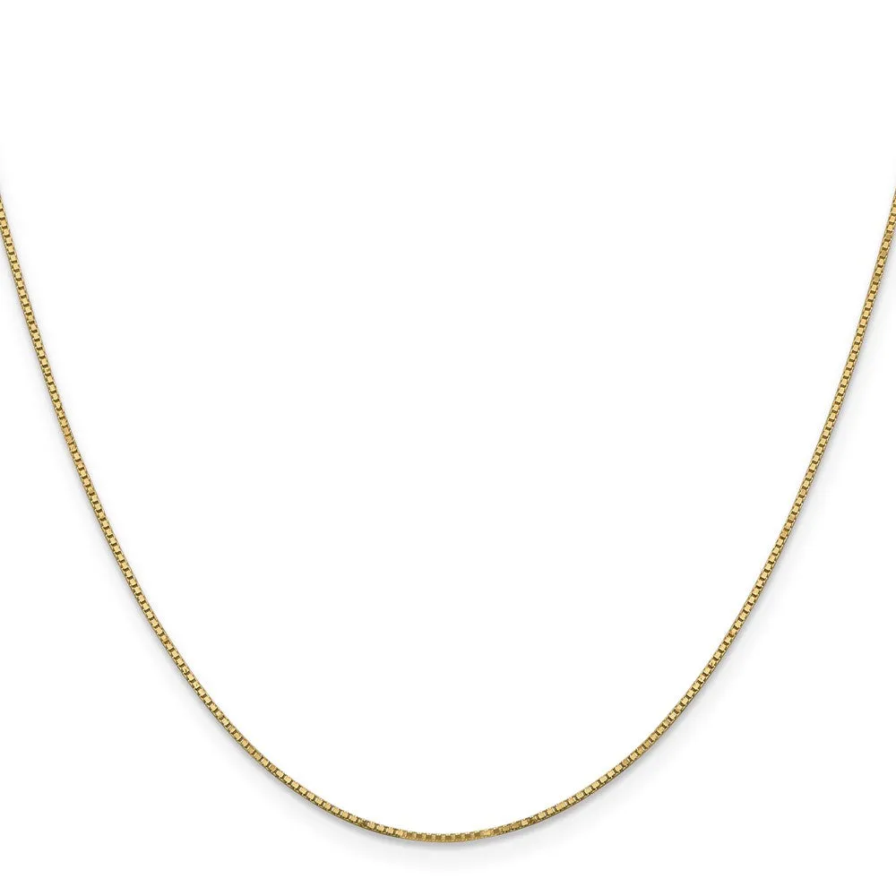 14KT Yellow Gold 24-inch 0.9MM Box Pendant Chain