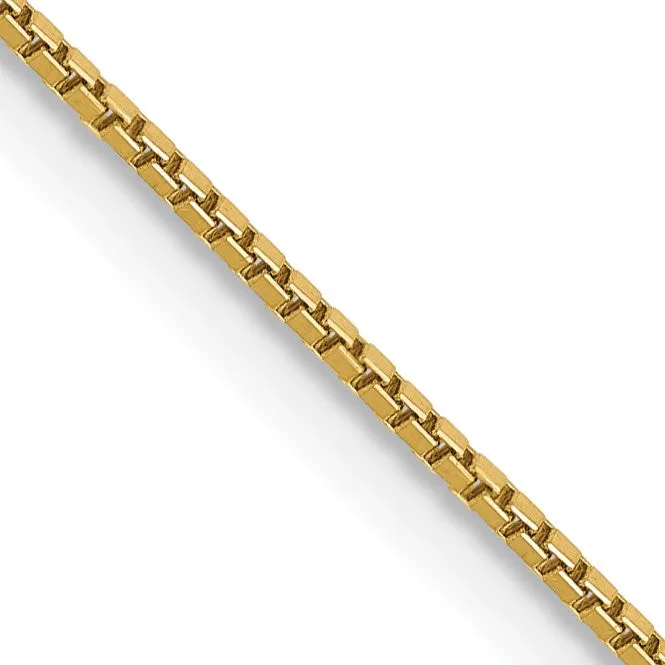 14KT Yellow Gold 24-inch 0.9MM Box Pendant Chain