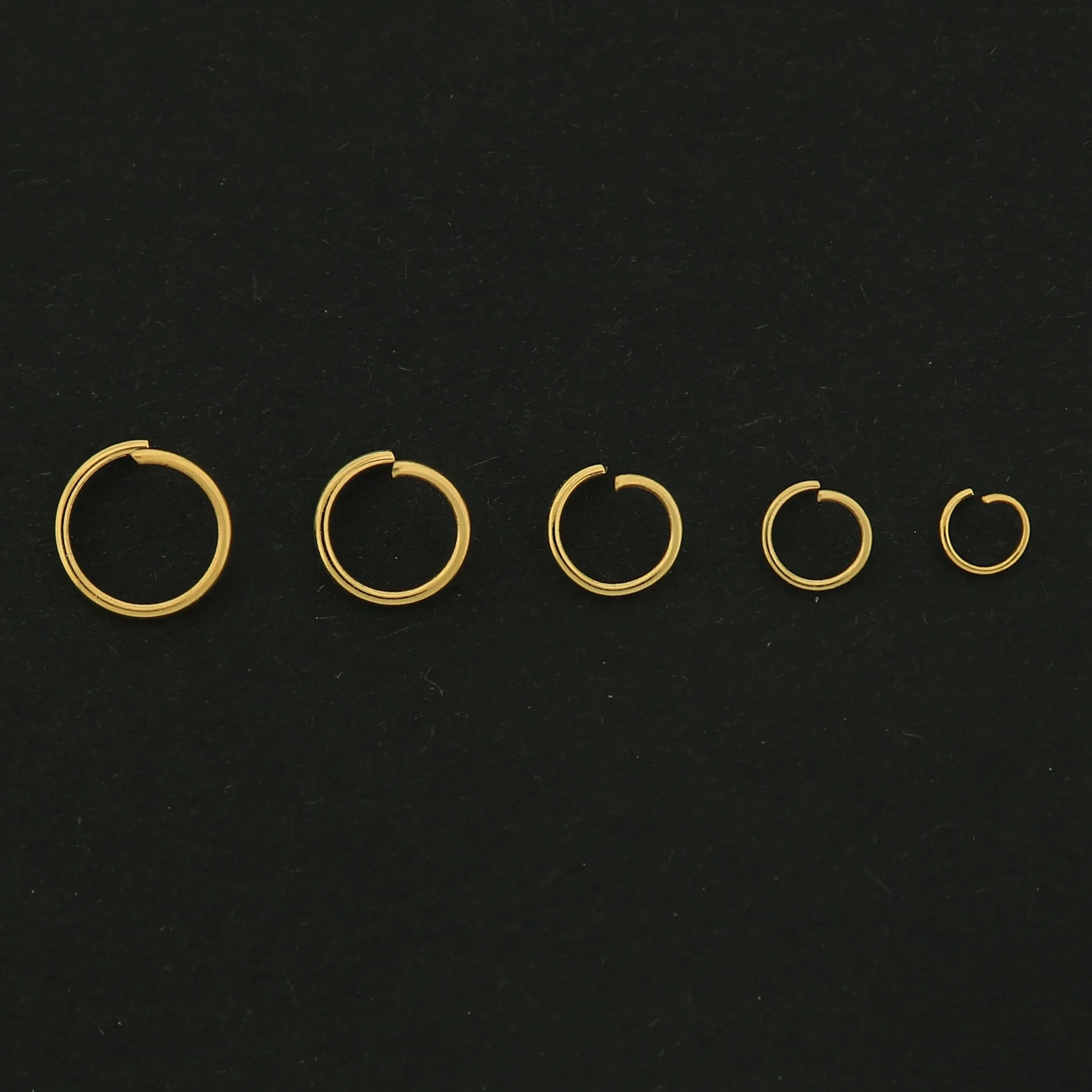 18k Gold Stainless Steel Jump Rings - 50 Rings - 4mm to 8mm - Open Jump Rings