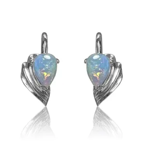 18kt White Gold Opal earrings clip