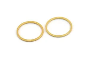 19mm Circle Connectors, 12 Gold Plated Brass Circle Connectors (19x1x1mm) Bs 1095 Q0379