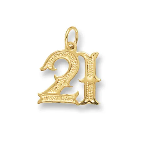 9CT GOLD 21ST BIRTHDAY PENDANT