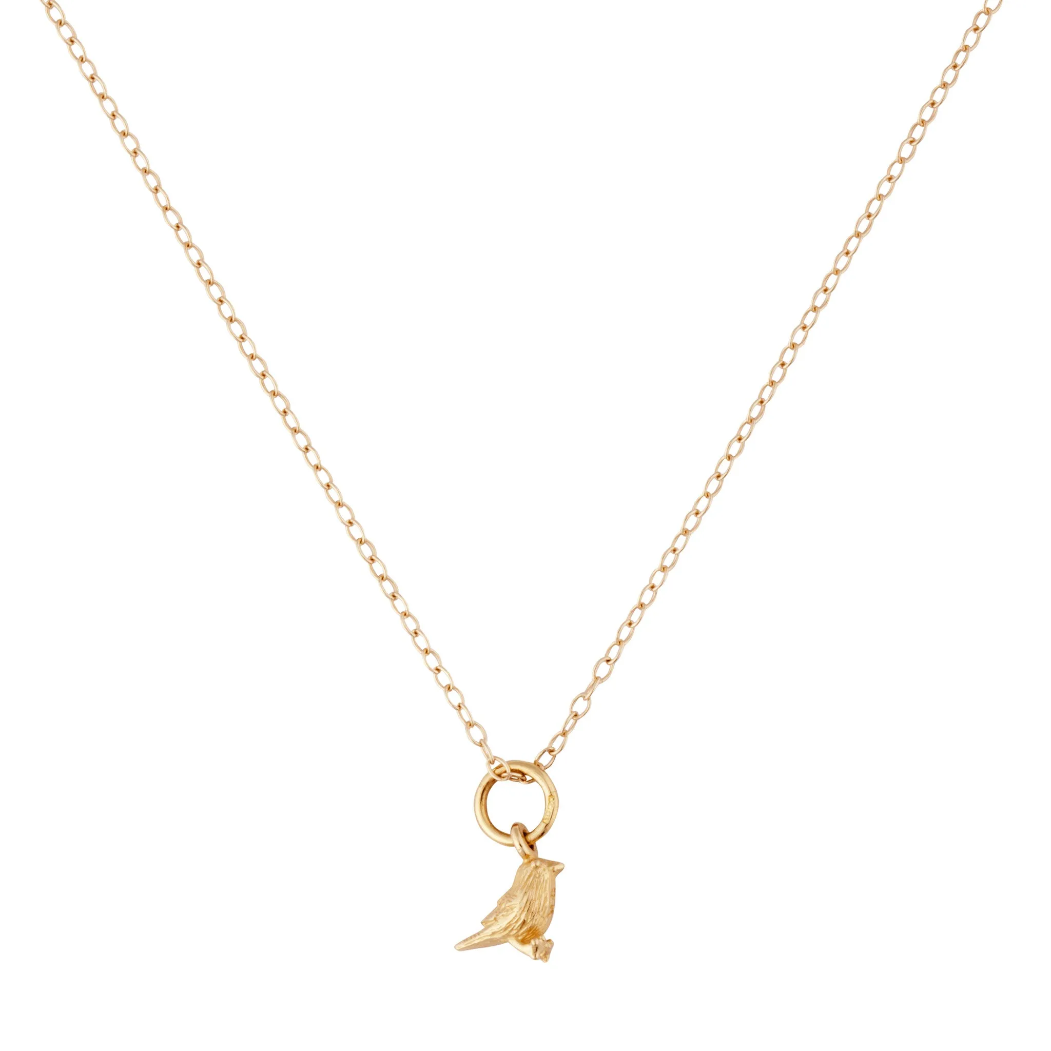 9kt Gold Bird Pendant Necklace