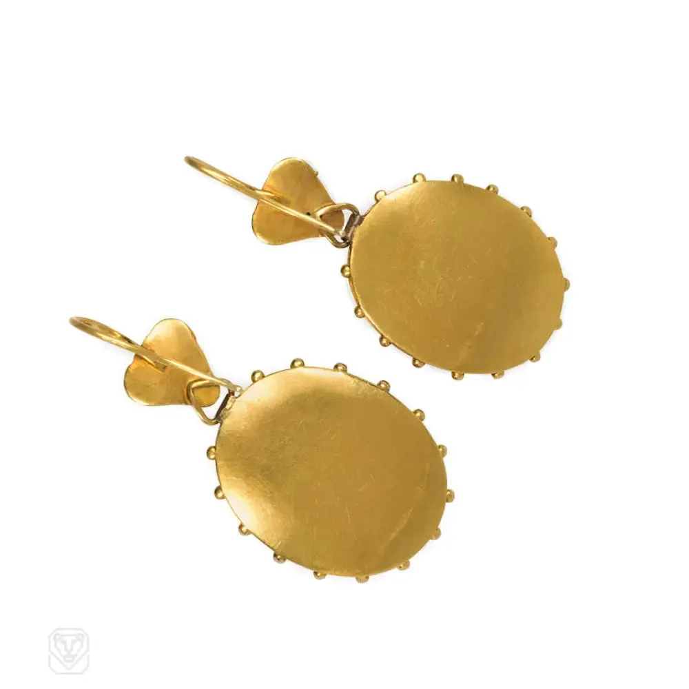 Antique gold and Essex crystal earrings