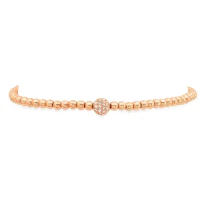 BALL STRETCH BRACELET, ROSE GOLD