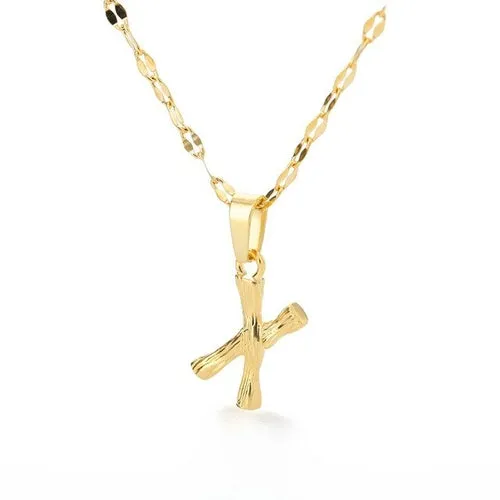 Bamboo Yellow Gold Necklace