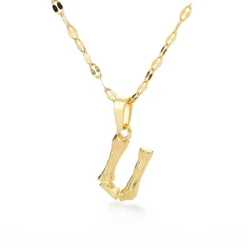 Bamboo Yellow Gold Necklace