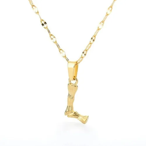 Bamboo Yellow Gold Necklace