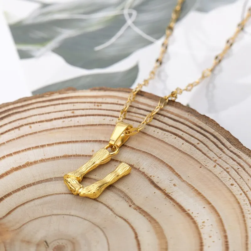 Bamboo Yellow Gold Necklace