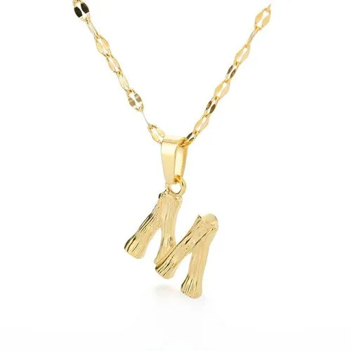 Bamboo Yellow Gold Necklace