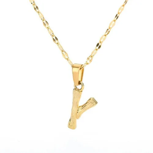 Bamboo Yellow Gold Necklace