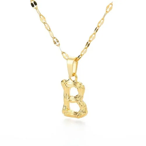 Bamboo Yellow Gold Necklace