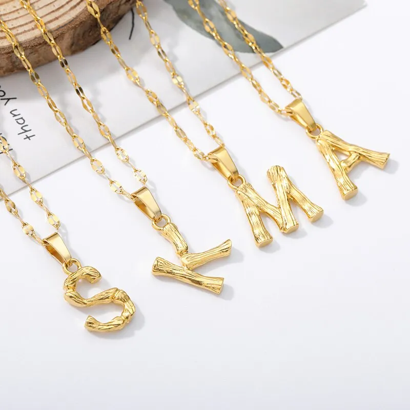 Bamboo Yellow Gold Necklace