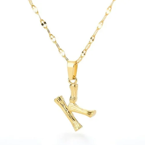 Bamboo Yellow Gold Necklace