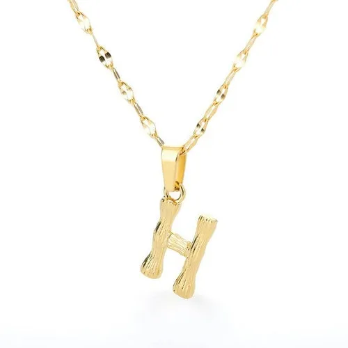 Bamboo Yellow Gold Necklace