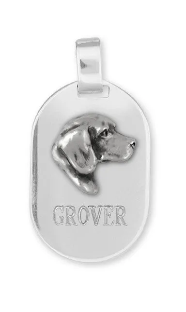 Beagle Dog Tag Pendant Jewelry Handmade Sterling Silver  BG17-DT