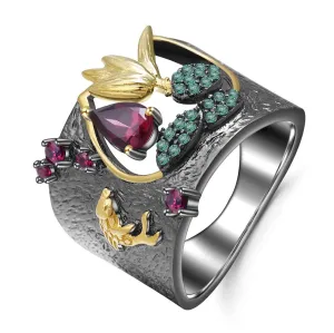 Black Gold Ruby Ring