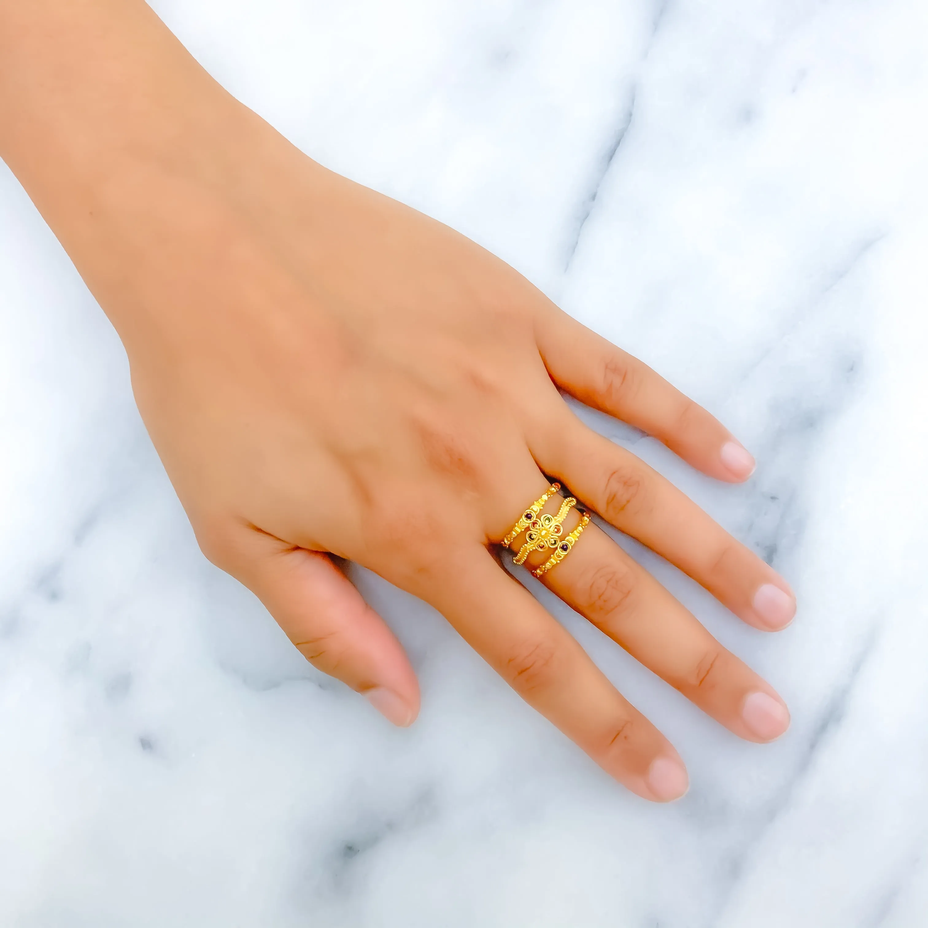 Blooming Floral Spiral Ring