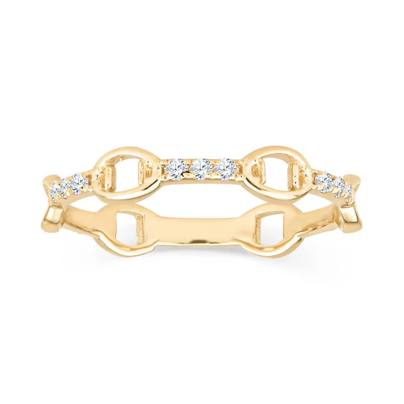 Buckle Diamond Ring