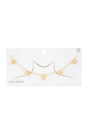 Butterfly Charm Gold Dipped Necklace