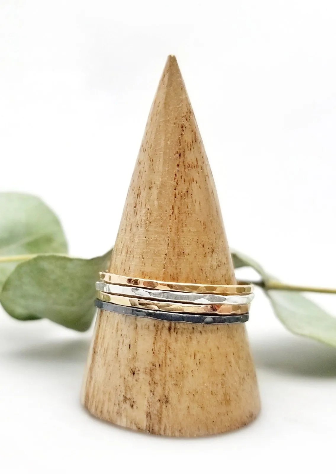 Caelum Hammered Stacking Ring