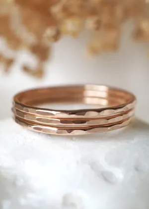 Caelum Hammered Stacking Ring