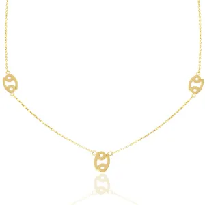 Cancer Necklace - Yellow Gold