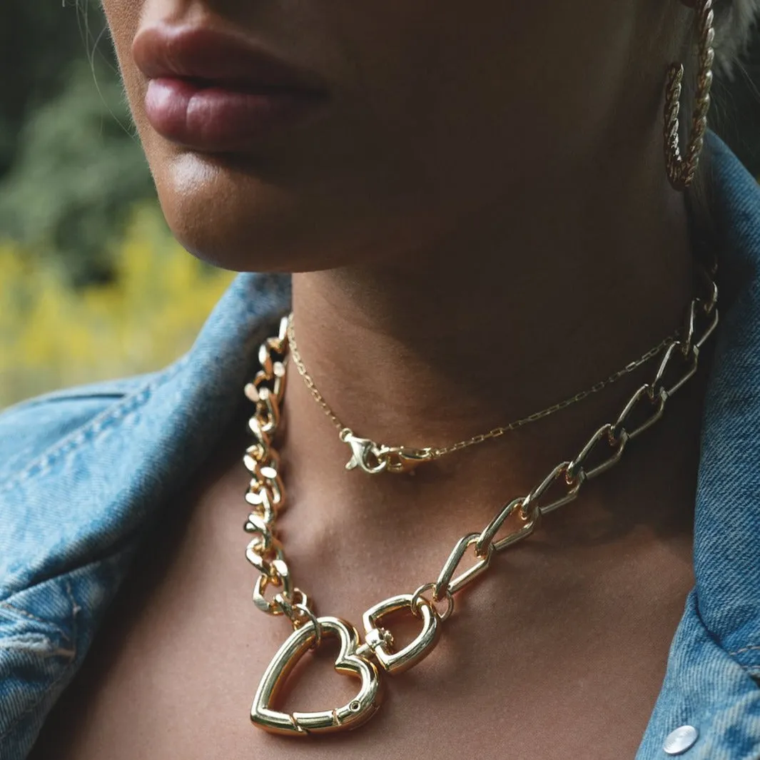 Chain Link and Heart Chokers