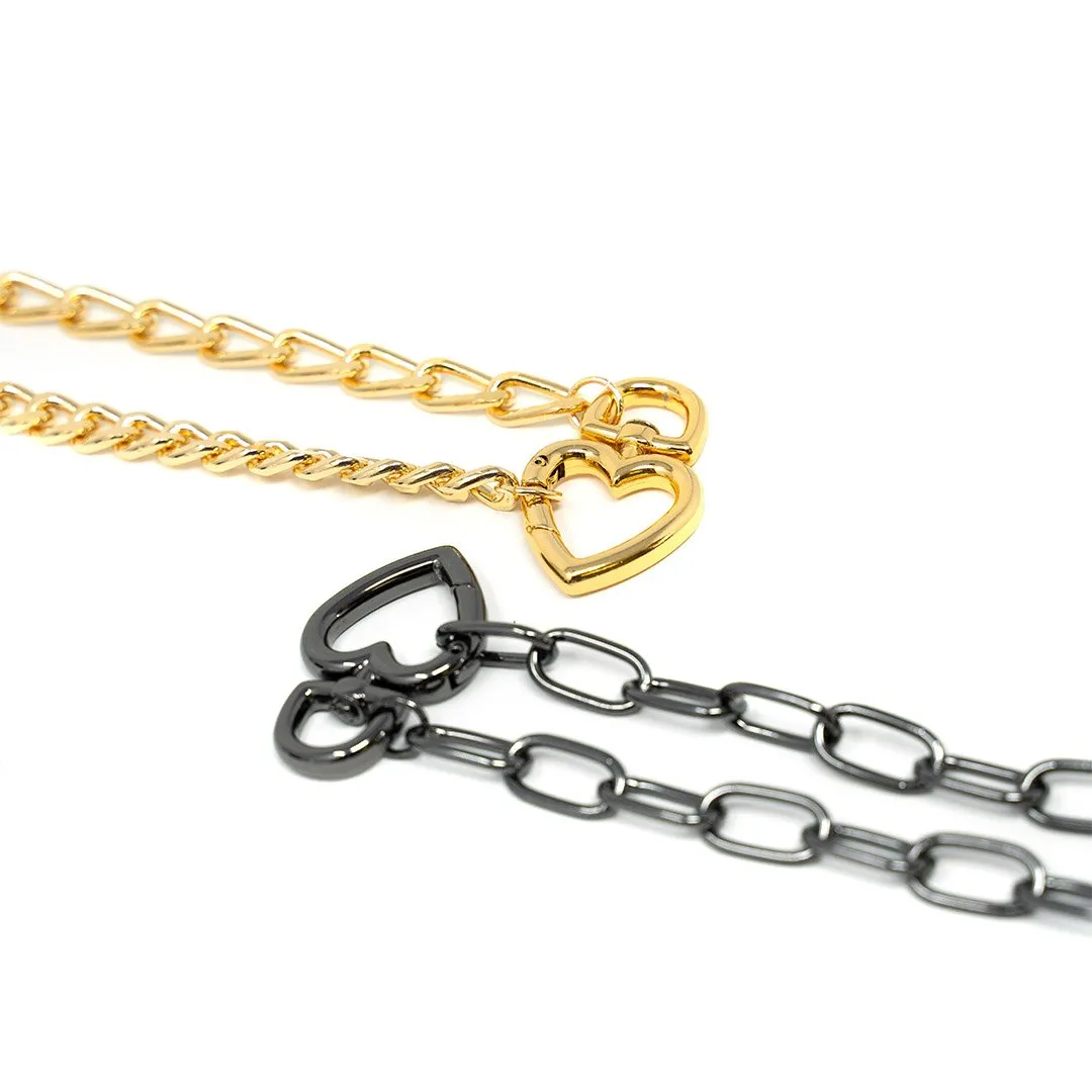 Chain Link and Heart Chokers