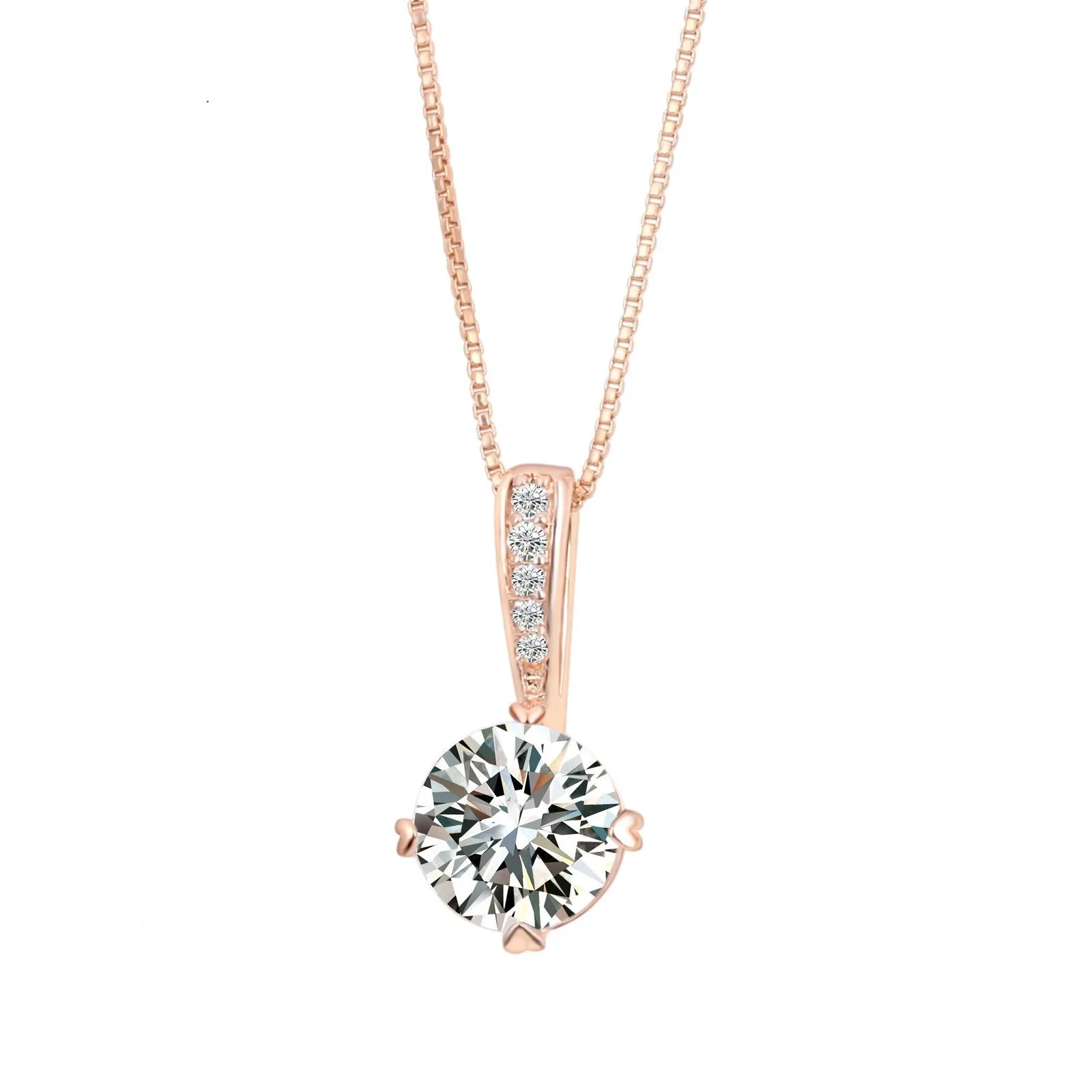 Chain Necklace & Pendant Rose Gold