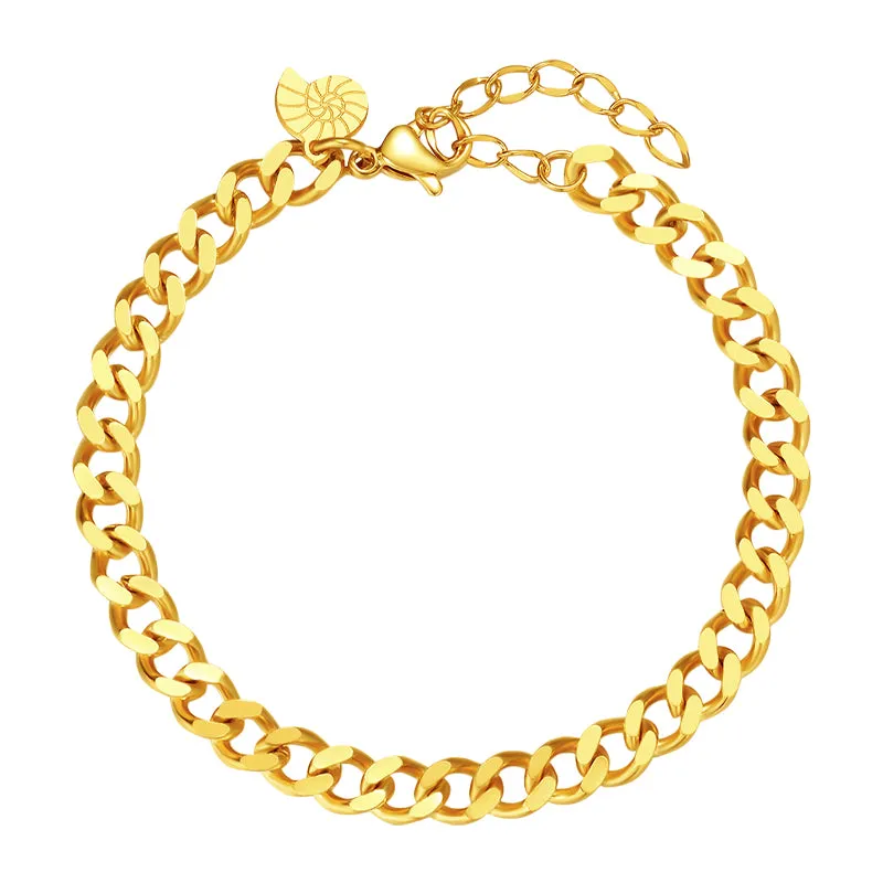 Chunky Curb Chain Bracelet Gold