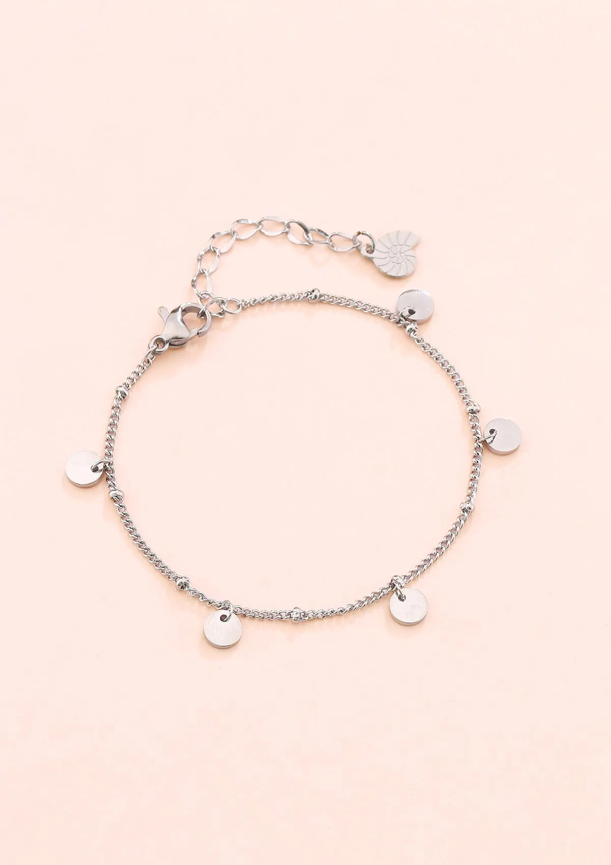 Circles Bobble Chain Bracelet Silver