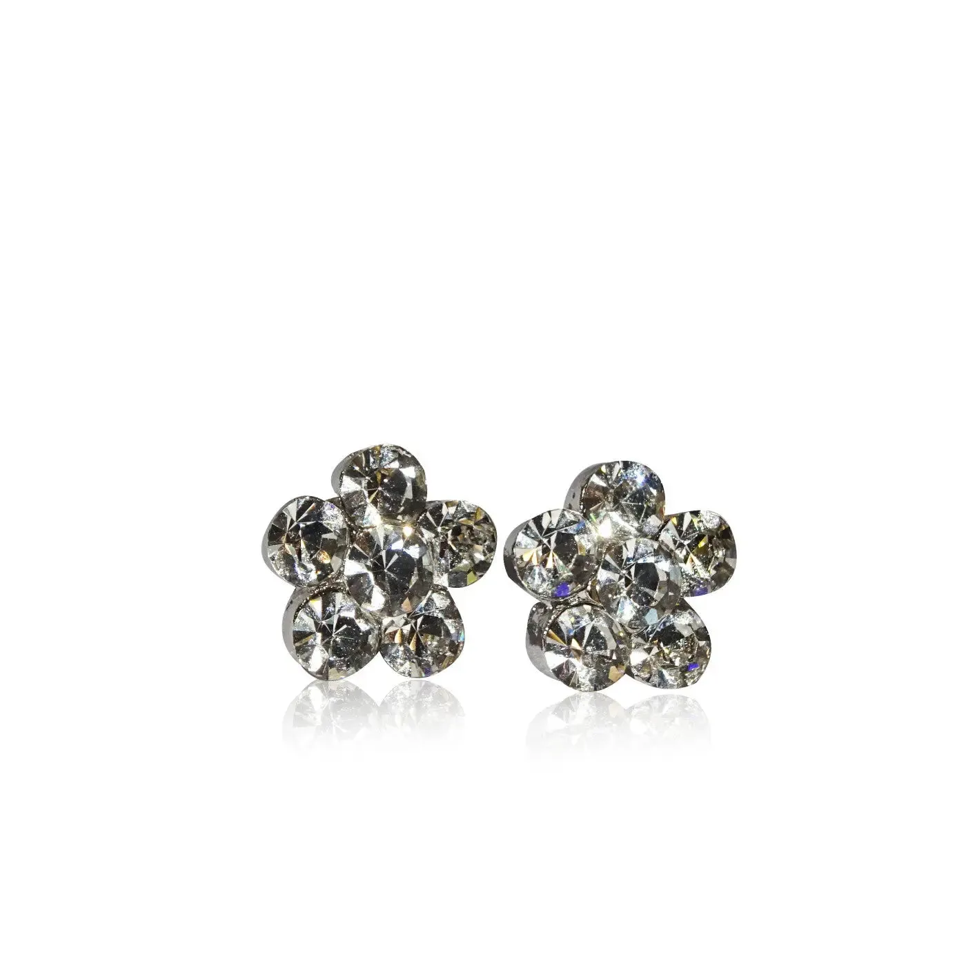 Clearance. Pretty Silver Stud SWAROVSKI Crystal Earring with pretty gift bag