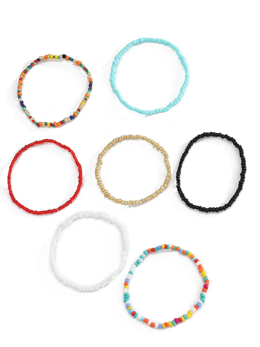 Colorful Bead Bracelet Set