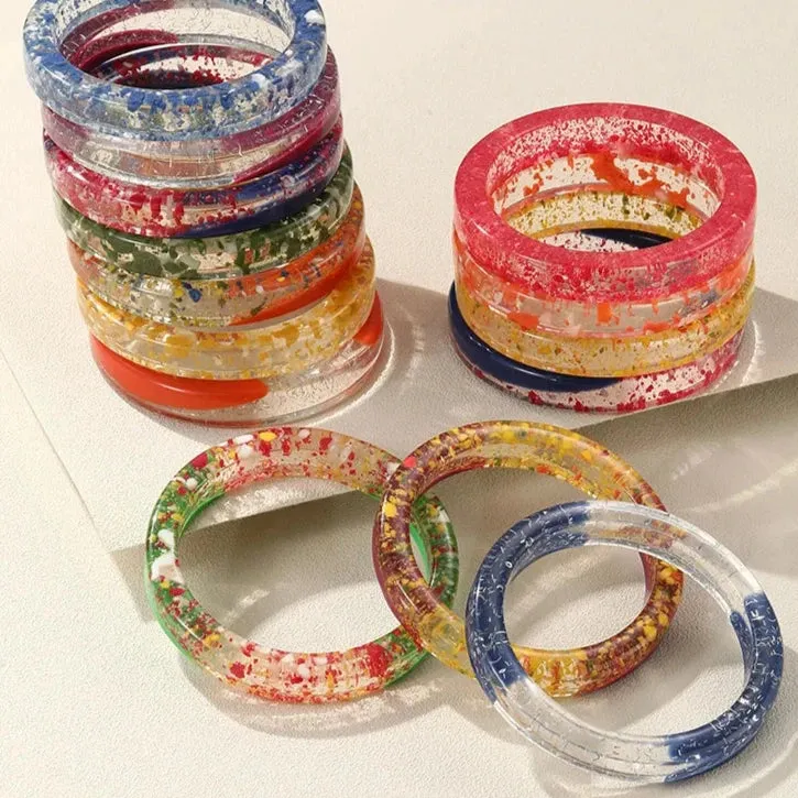 Colorful Cuff  Round Bangle Bracelets