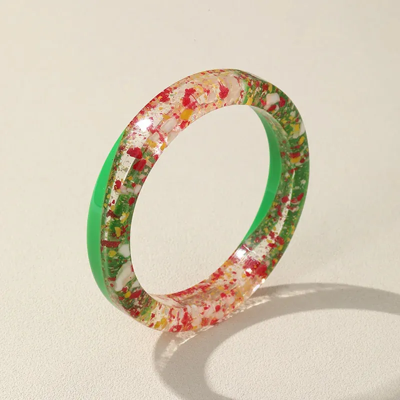 Colorful Cuff  Round Bangle Bracelets