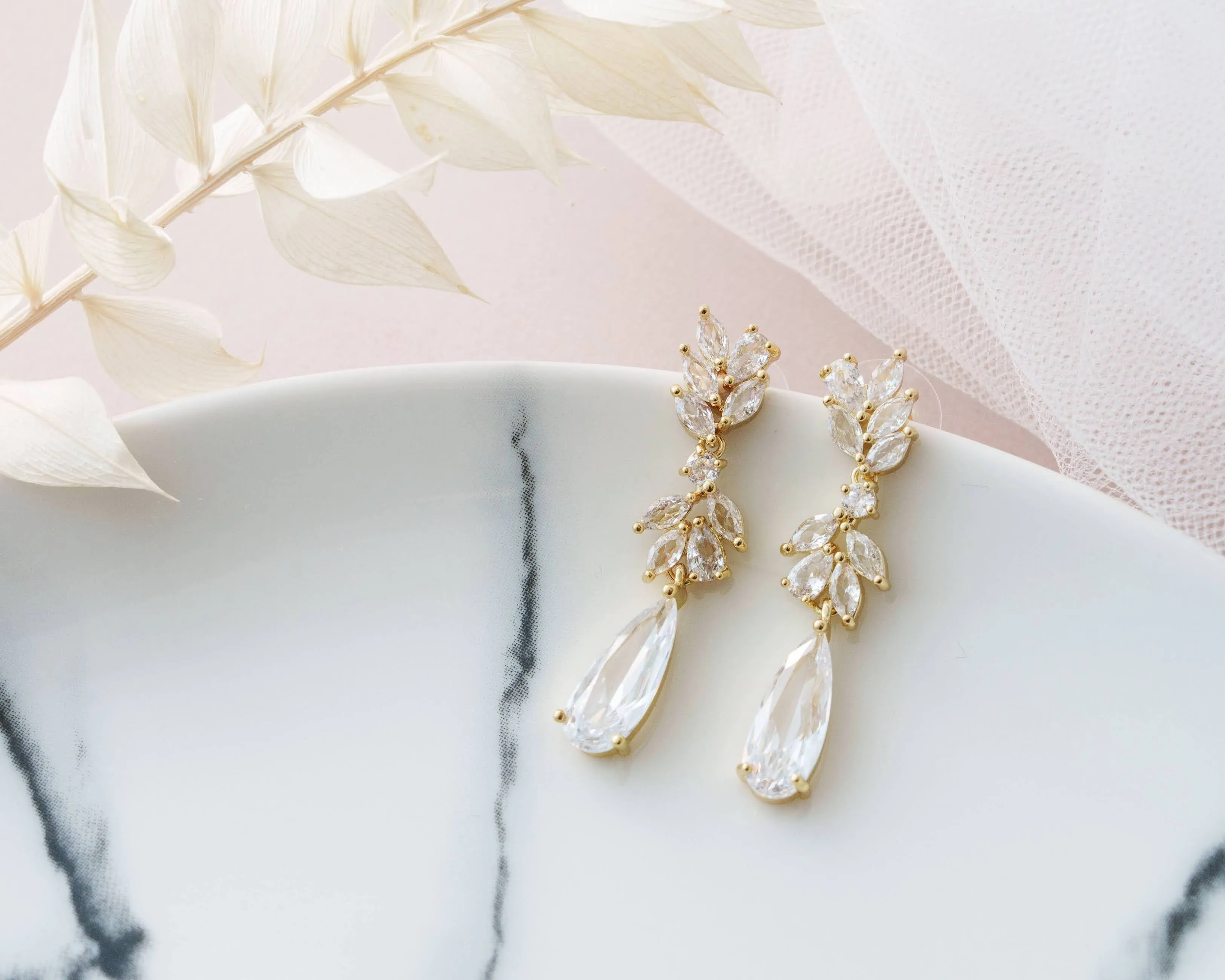 Crystal Bridal Drop Earrings