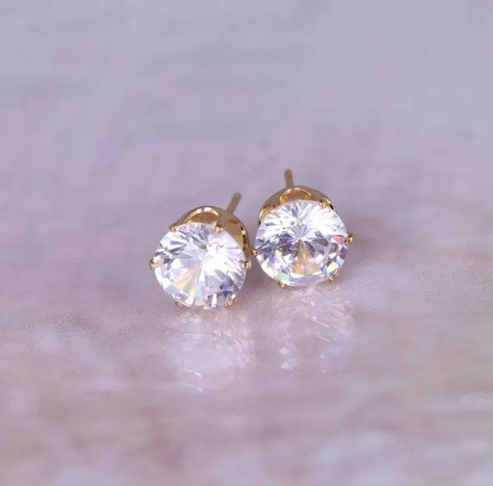 Crystal Stud Earrings - Rhinestone Earrings - Crystal Post Earrings - Bridesmaids Jewelry - Gift for Her