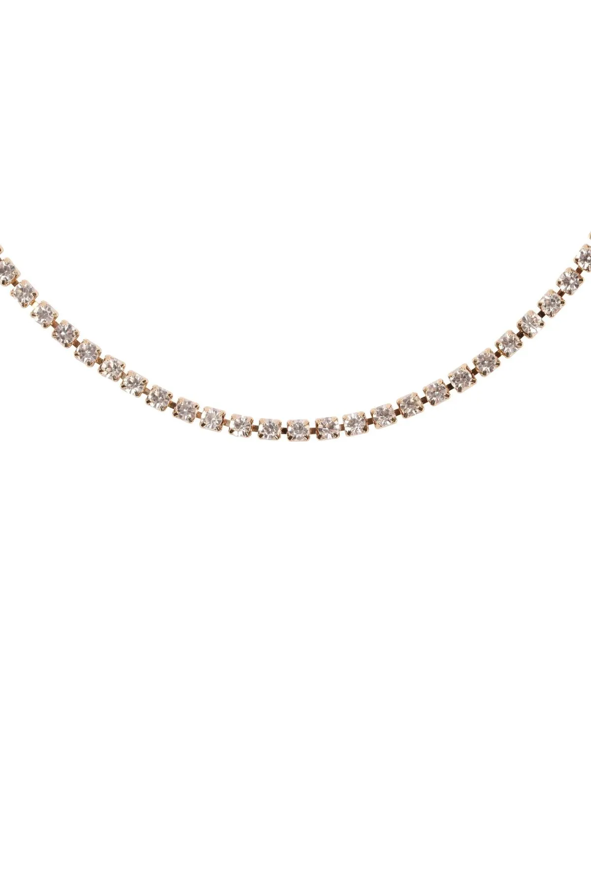 Dna020 - Stone Chain Choker Necklace