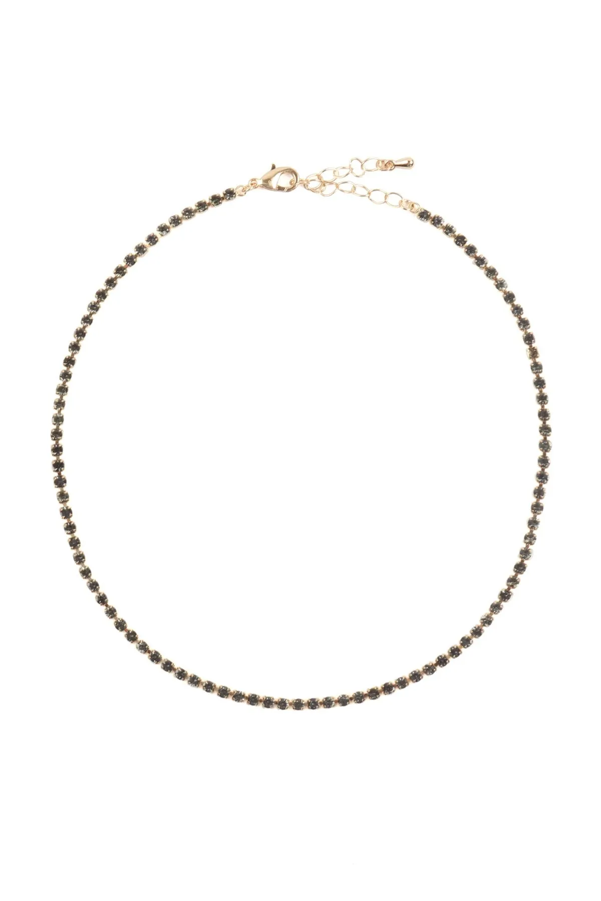 Dna020 - Stone Chain Choker Necklace