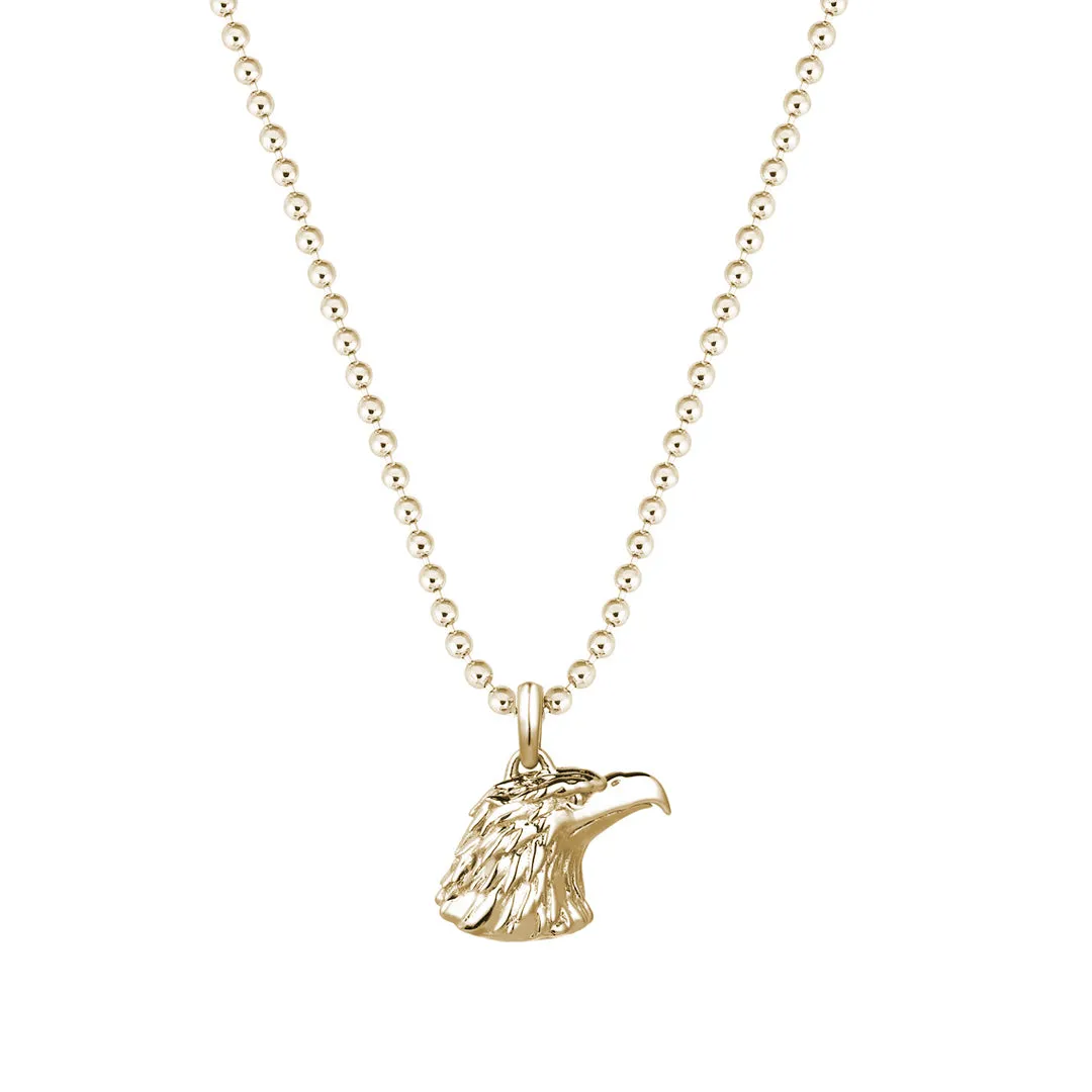 Eagle Charm Necklace - Solid Gold (Pendant only)