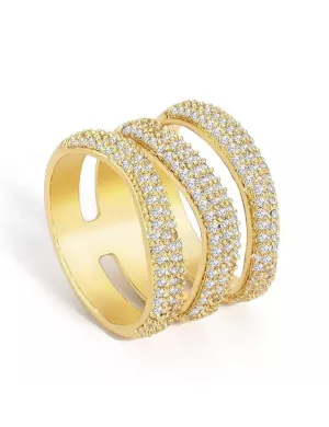 Elle Pave Ring, Gold