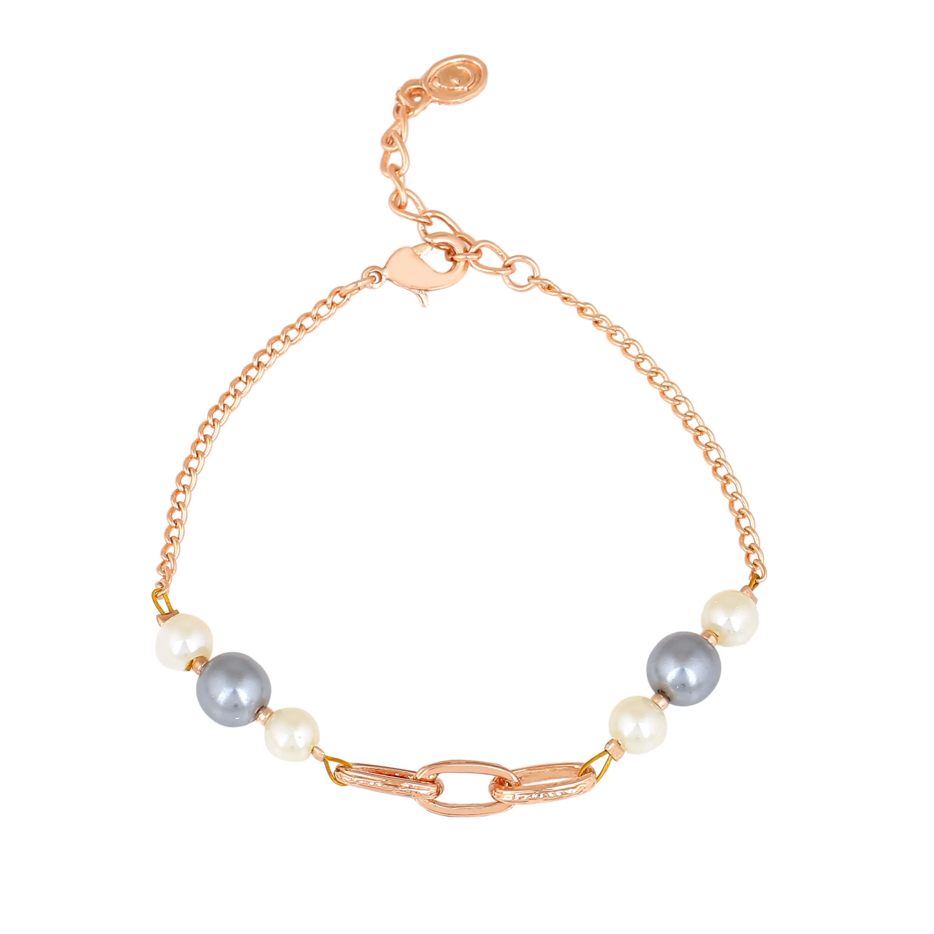 Estele Rose Gold Plated Beautiful Pearl Bracelet for Women