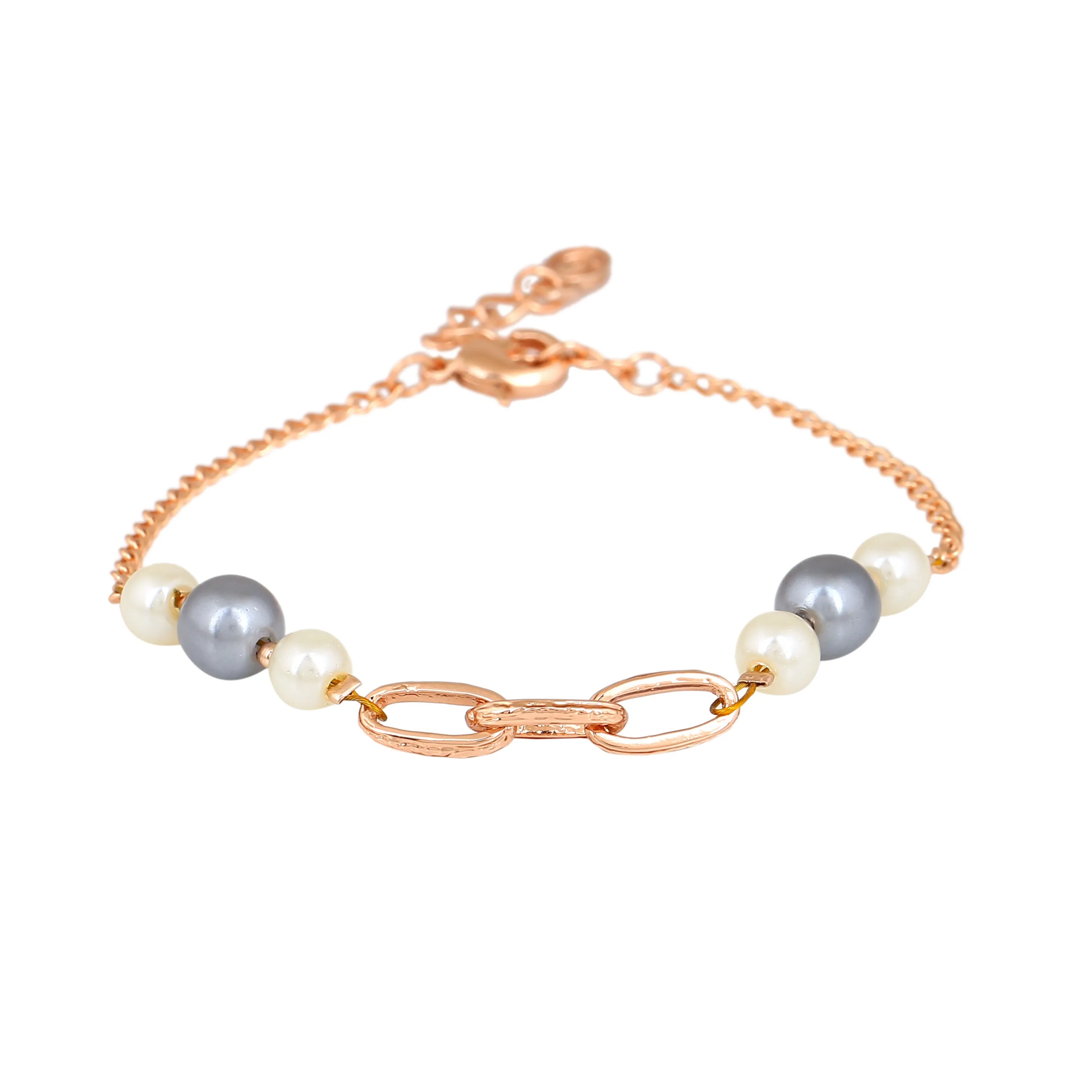 Estele Rose Gold Plated Beautiful Pearl Bracelet for Women