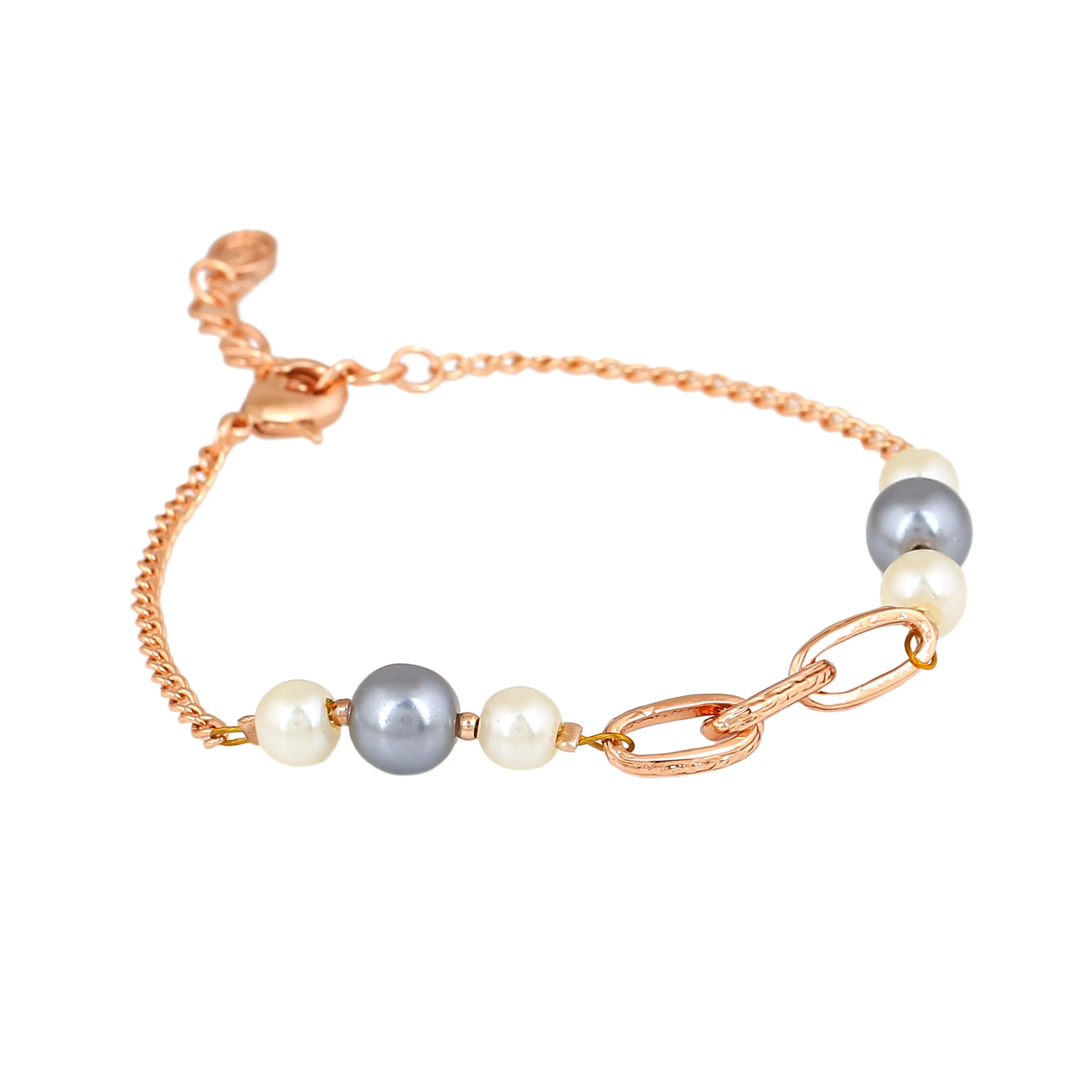 Estele Rose Gold Plated Beautiful Pearl Bracelet for Women